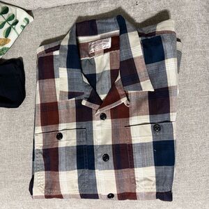 Filson camp collar plaid shirt
